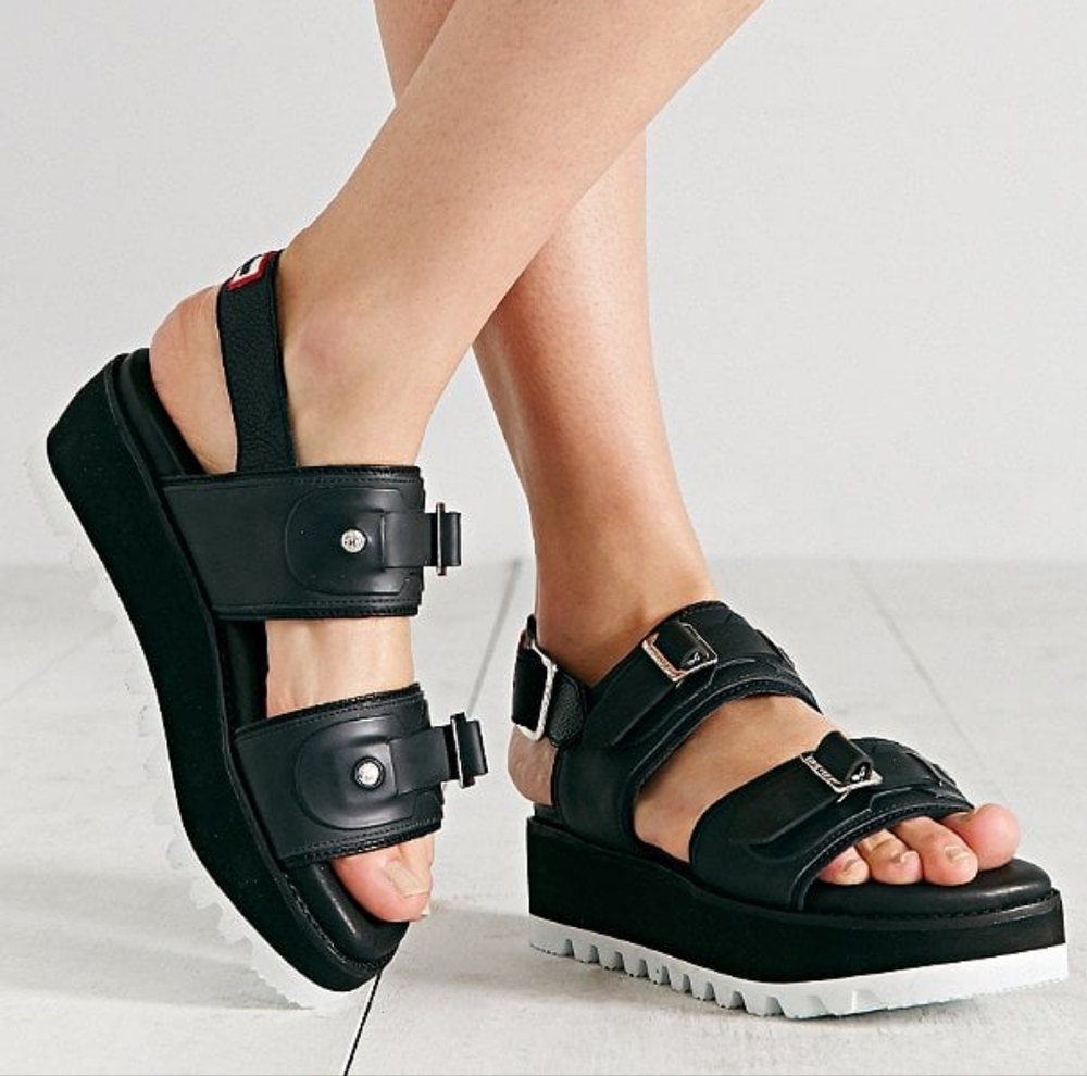 Hunter Double Buckle Chunky Platform Sandals - image 2